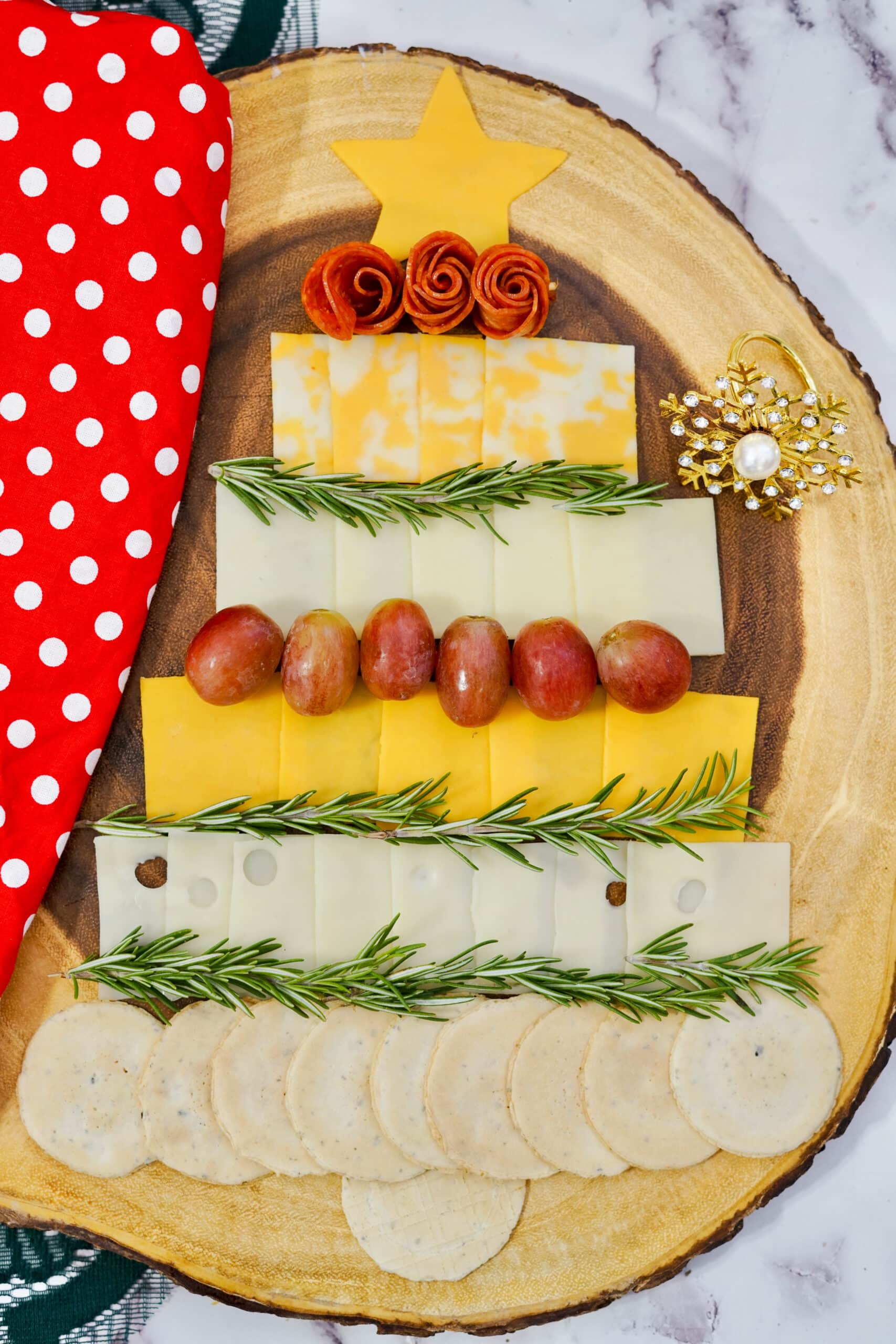 The easiest Christmas Tree Charcuterie Board