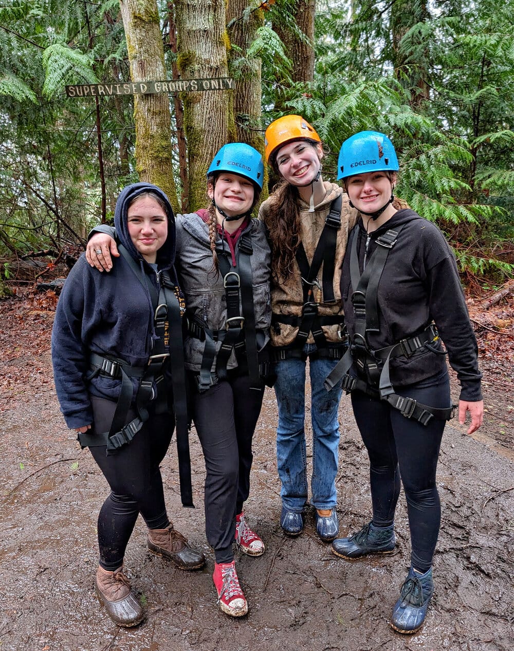 Girls finished on Giant Swing at Camp Colman